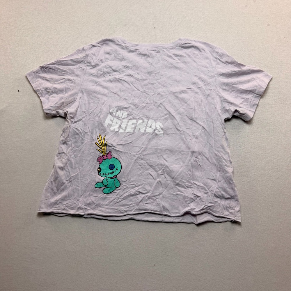 Disney Stitch T-Shirt Women Extra Large Purple Excellent Angel Scrump Crop Top